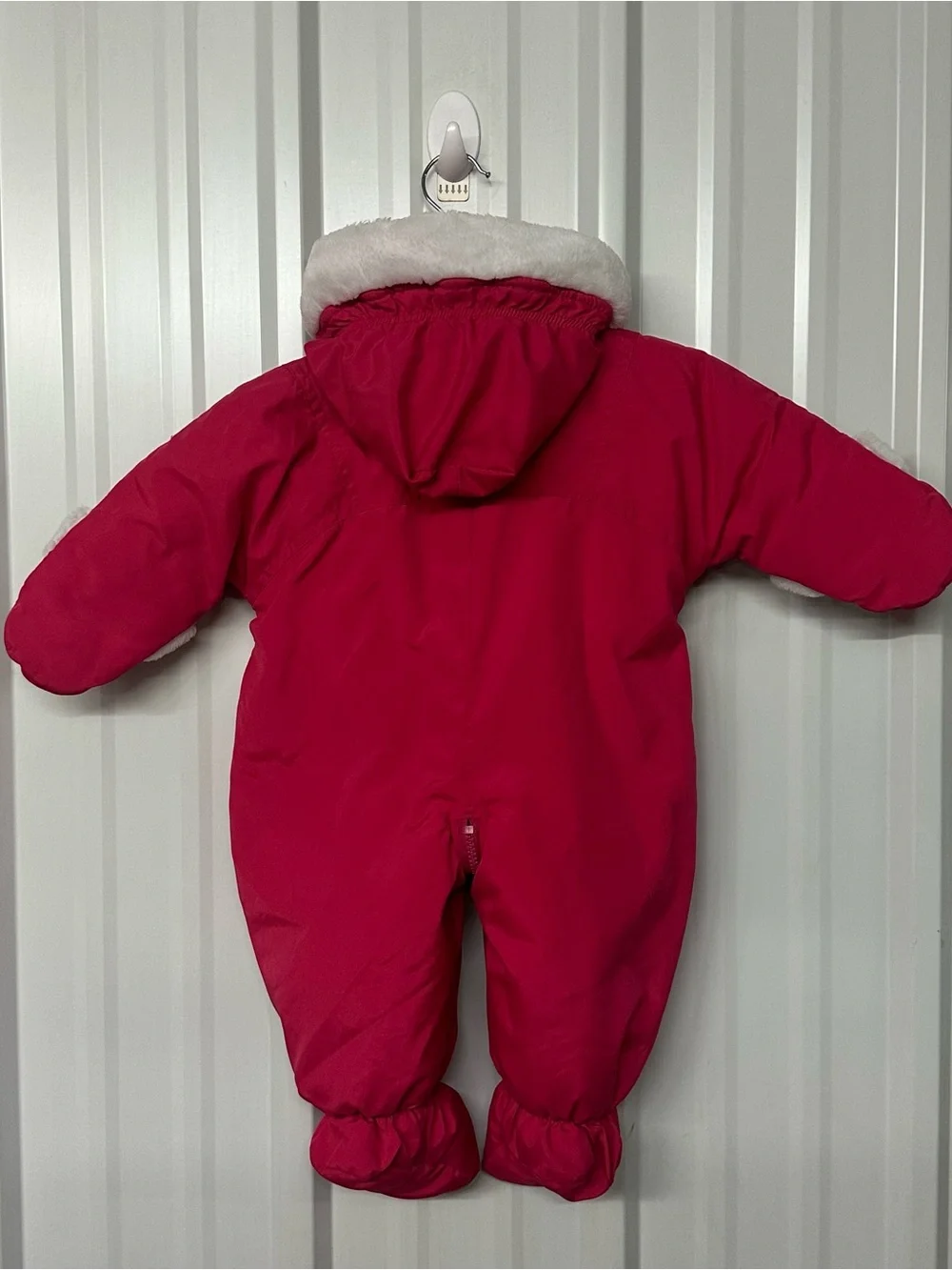 Vintage OshKosh B’Gosh Girls Pink Snowsuit Winter One Piece Cozy Retro Ski Suit